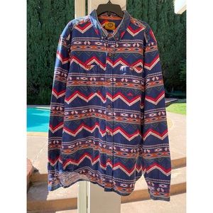 Casual Button Down Multi-Colored Shirt